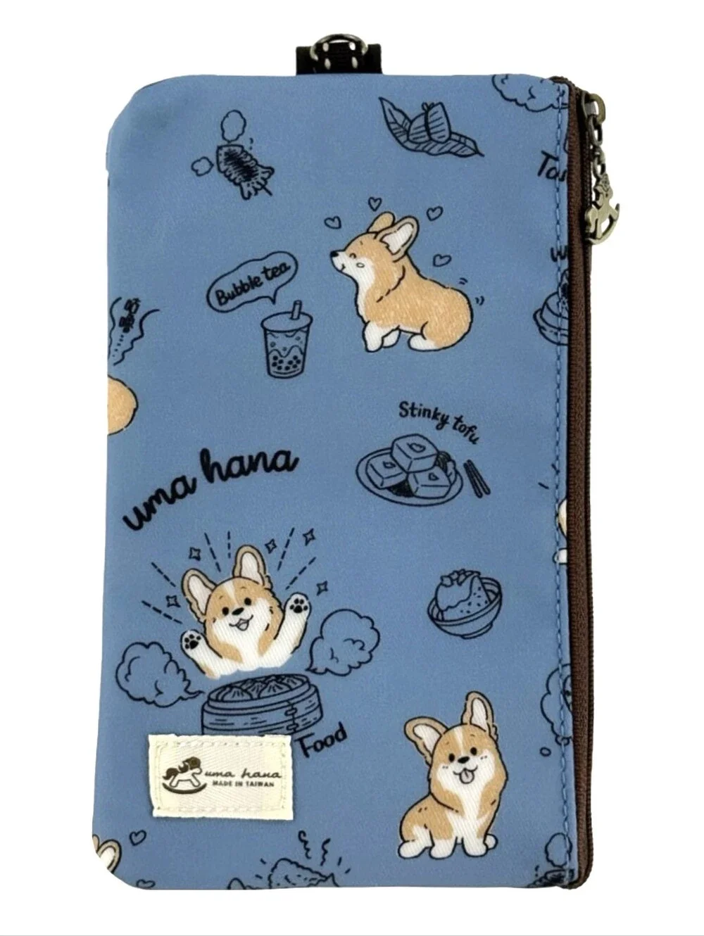 Waterproof Corgi Taiwan Food Phone Case Pouch W/ Neck Strap